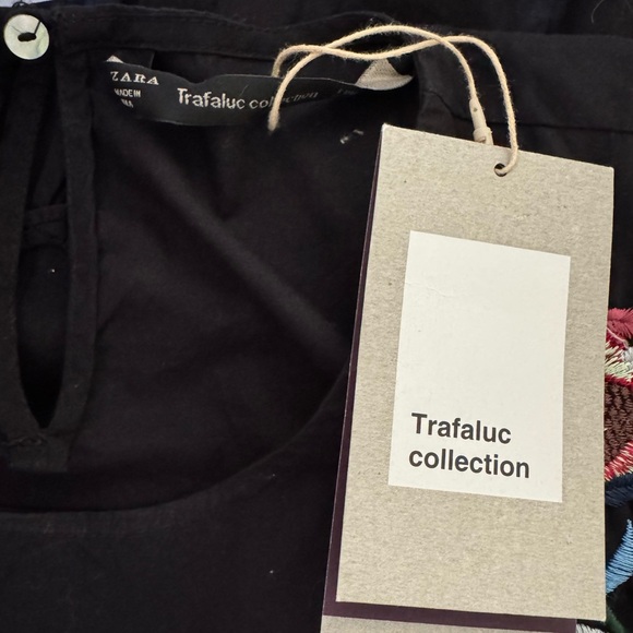 Zara Trafaluc Collection Floral Embroidered Long Sleeve Mini Dress, Size S, NWT - Picture 13 of 16